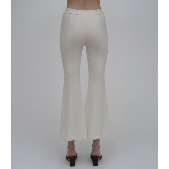 Rosetta Getty Pull-On Cropped Flare Pants Womens Size XS in Cream - Picture 3 of 12